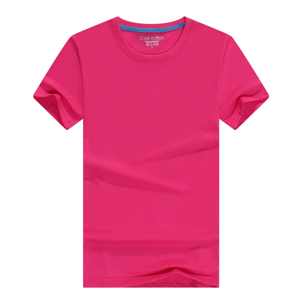 Camiseta de Hombre 2026, Nueva, 100% Algodón, Color Puro, Cuello Redondo, Manga Corta, para Hombre