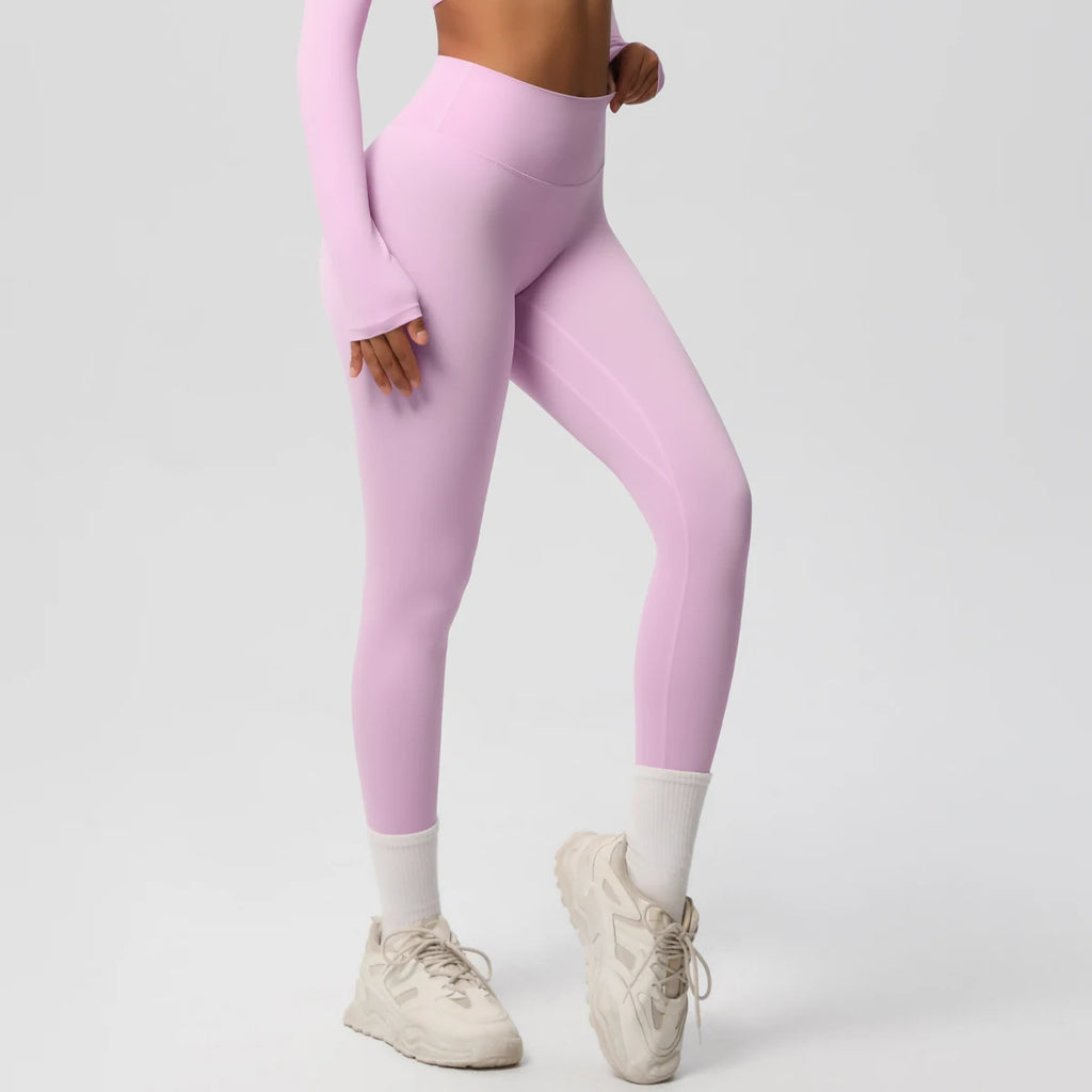 Mallas de Yoga de cintura alta para mujer, mallas con sensación desnuda, Fitness, correr, pantalones de Yoga, mallas ajustadas de gimnasio energético, mallas de entrenamiento informales