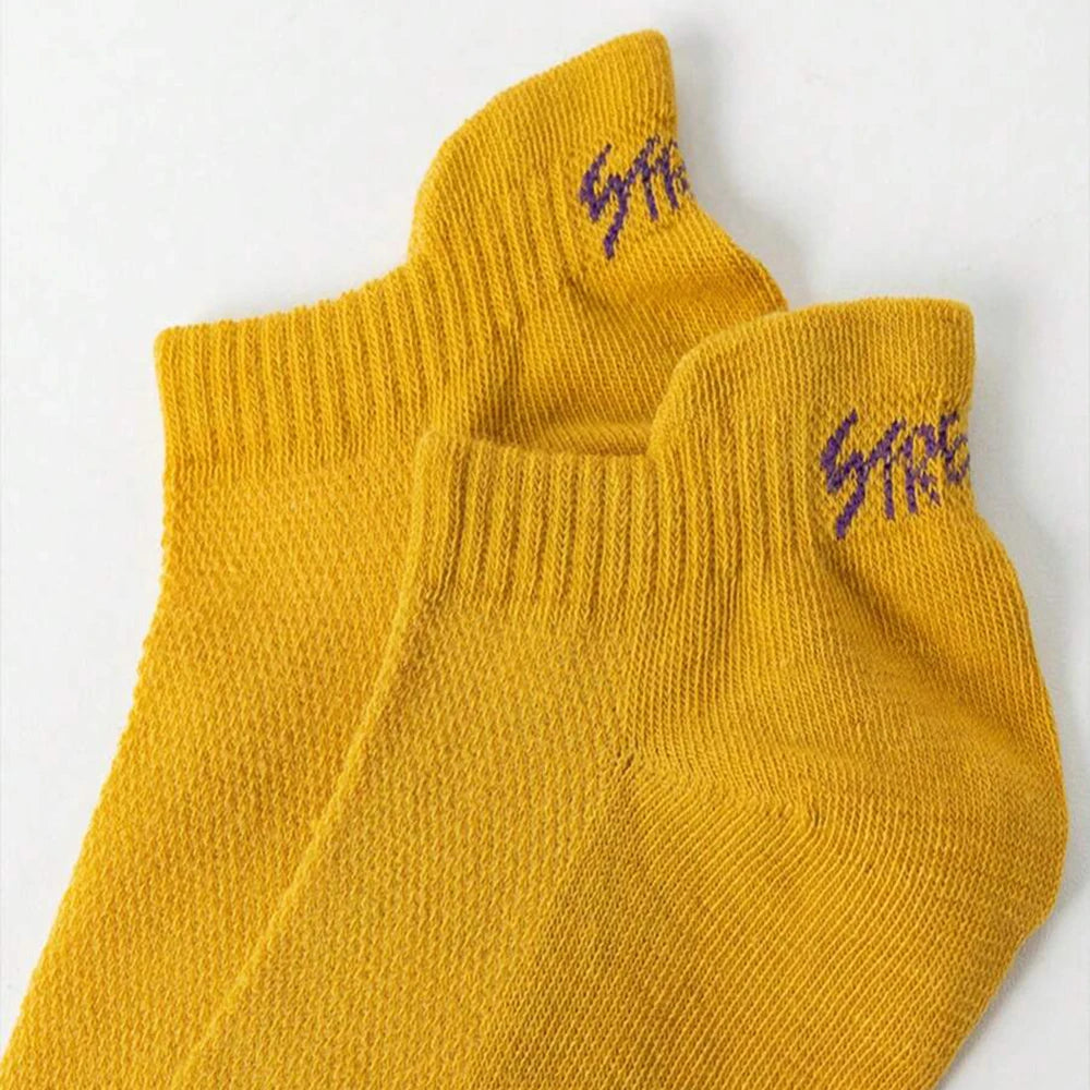 5/10/20/30 pares de calcetines tobilleros para hombre, calcetines invisibles transpirables con letras a la moda, estilo deportivo, a prueba de olores, absorbentes del sudor
