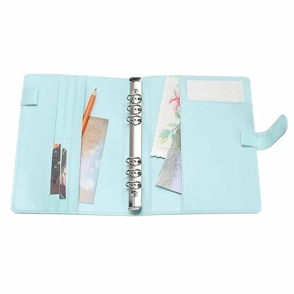 Nueva Carpeta de Anillas Vintage Recargable, Funda para Bloc de Notas, Carpeta de Cuero, Suministros de Oficina