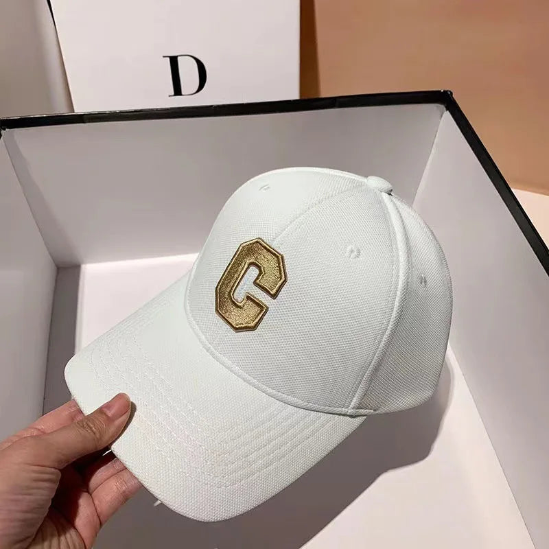 Sombreros para hombres 2023 nueva gorra de béisbol bordada con letra C Kpop moda pareja gorra Snapback hombres y mujeres sombreros para el sol Chapeau Homme