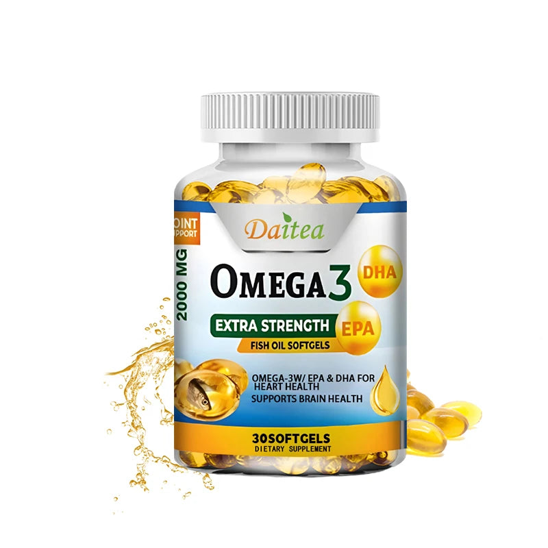 Cápsulas de aceite de pescado Omega 3 que apoyan la salud del sistema cerebral y nervioso, la salud cardiovascular y de la piel, el antioxidante y la inflamación