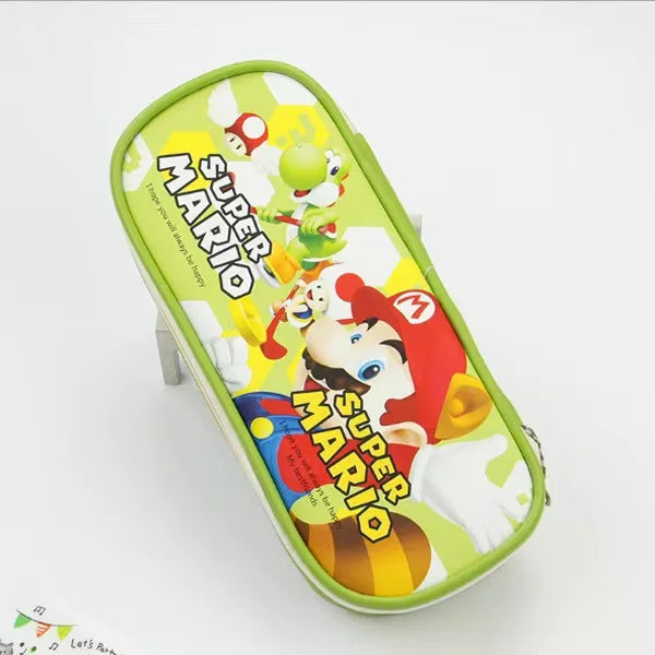 Estuche de cuero PU para lápices de dibujos animados, bolsa de almacenamiento de papelería escolar, estuche bonito para estudiantes, bolsa para bolígrafos para niños, regalos y premios