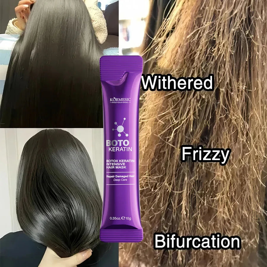Mascarilla para el cabello con queratina mágica, reparación de daños en 5 segundos, rizado, suave, liso, brillante, hidratación profunda del cabello, tratamiento, reparación, mascarilla para el cuidado del cabello