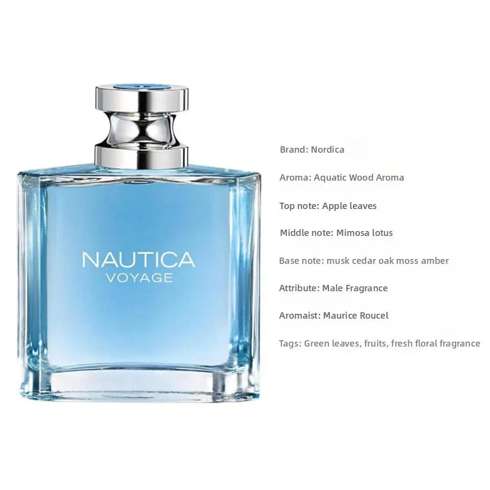 100ML Nautica Voyage Eau De Toilette Para Hombre, Aroma Frutal Fresco y Romántico Para Hombre, Perfume EDP Eau De Toilette Para Hombre