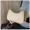 Bolso de mano de color sólido moderno y moderno, bolso cuadrado pequeño simple y nuevo, bolso para axila de un solo hombro elegante y de alta calidad