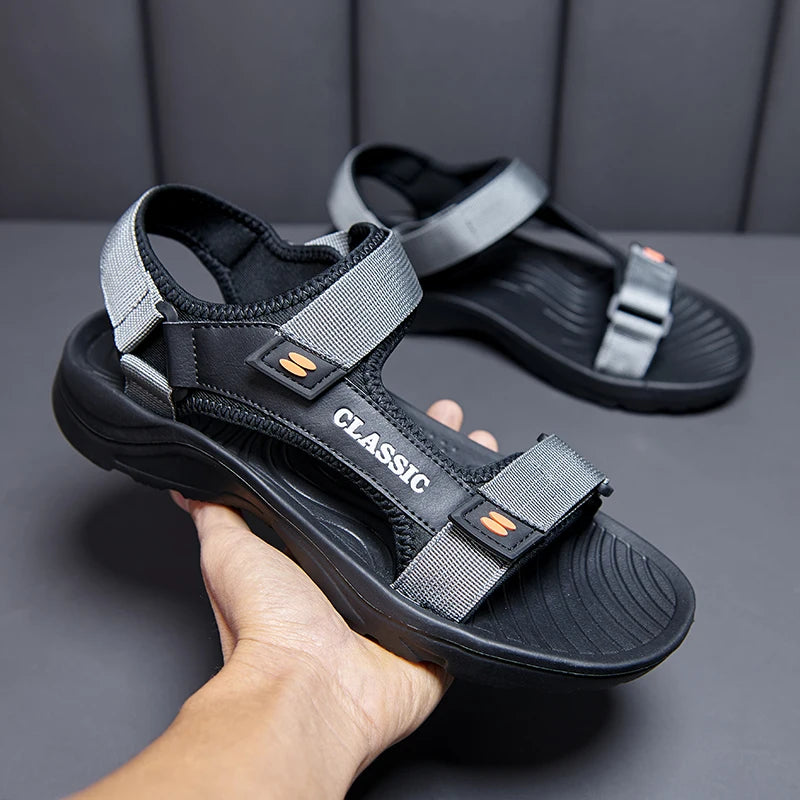 Sandalias de alta calidad, sandalias de playa para hombre, zapatos informales cómodos, sandalias ligeras de verano de talla grande para hombre, cómodas sandalias romanas