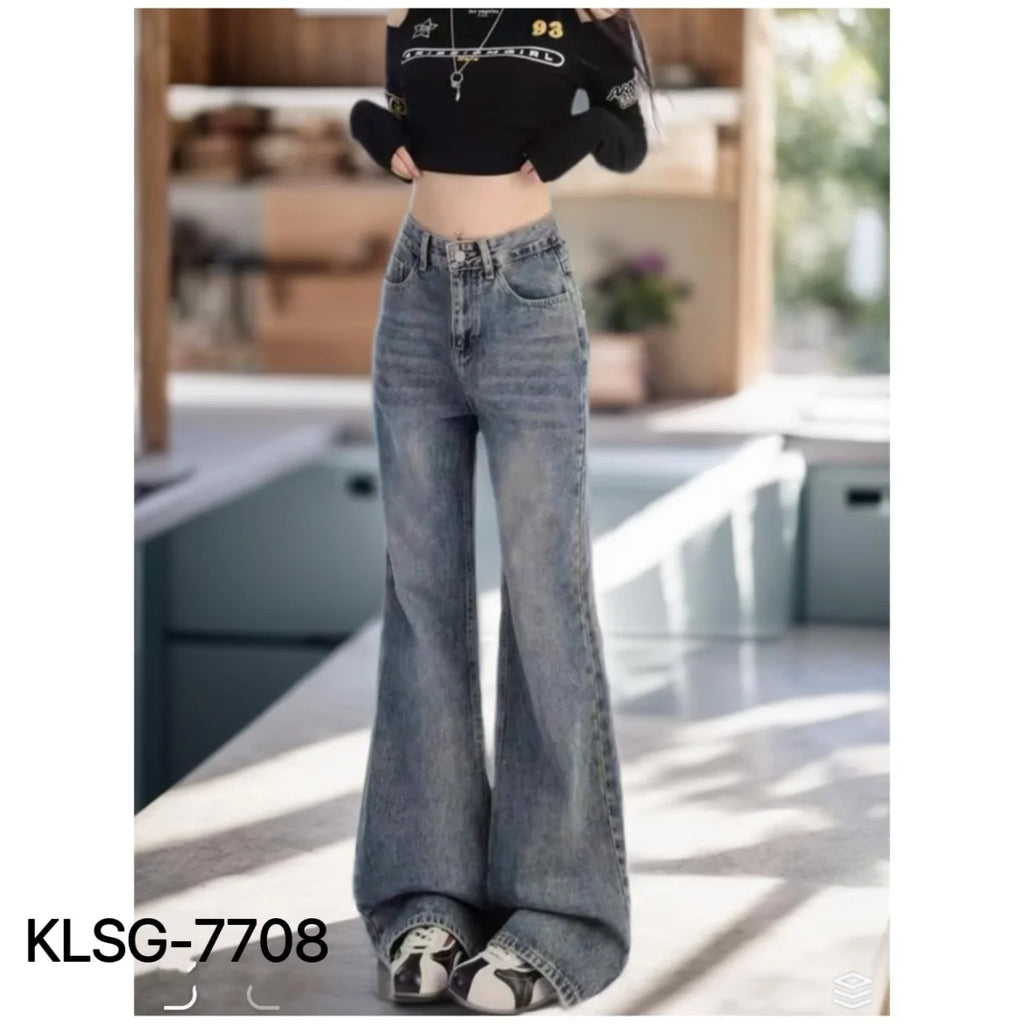Jeans de Cintura Alta para Mujer, Estilo Retro Americano, Pantalones Vaqueros Casuales, Estilo Chica Moderna, Pantalones Largos Versátiles para Uso Diario
