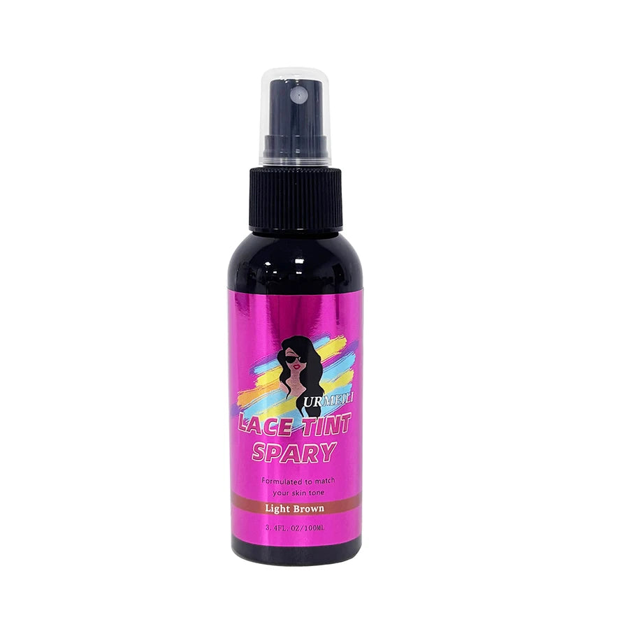 100ML impermeable tinte de encaje Spray corrector Mousse fusión para pelucas cierre de encaje peluquín frontal Control de bordes maquillaje para el cabello