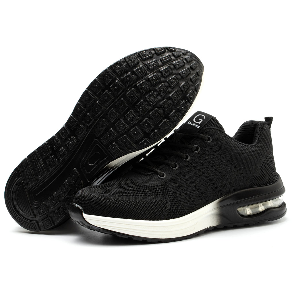 Zapatos de seguridad indestructibles para mujer, zapatos de trabajo con punta de acero antipinchazos, zapatillas ligeras antideslizantes con cojín de aire