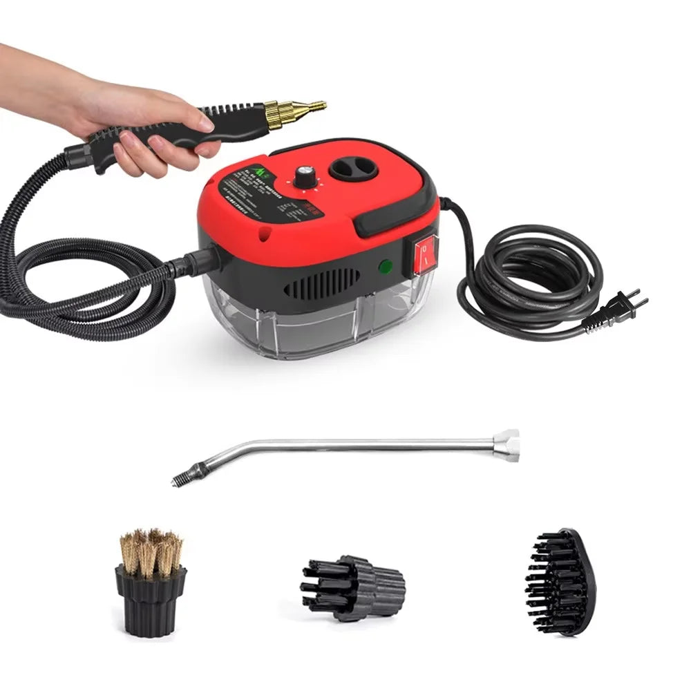 Limpiador a vapor de alta presión de 110V con múltiples boquillas, vaporizador portátil de mano para limpieza de azulejos de cocina, coche y baño.