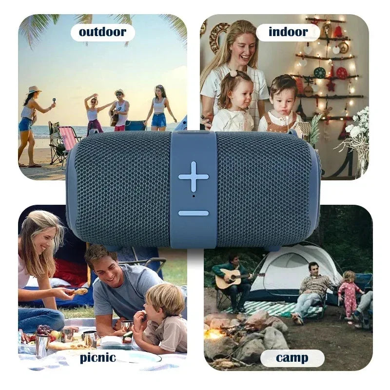 Altavoz Bluetooth inalámbrico portátil para exteriores TG667, altavoz doble, Subwoofer Bluetooth 5,3 con soporte RGB, tarjeta FM/TF/disco USB