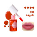 Tinte de labios afrutado de 4 colores, tinte de brillo de agua, lápiz labial líquido hidratante impermeable, antiadherente, alto pigmento, colores de larga duración