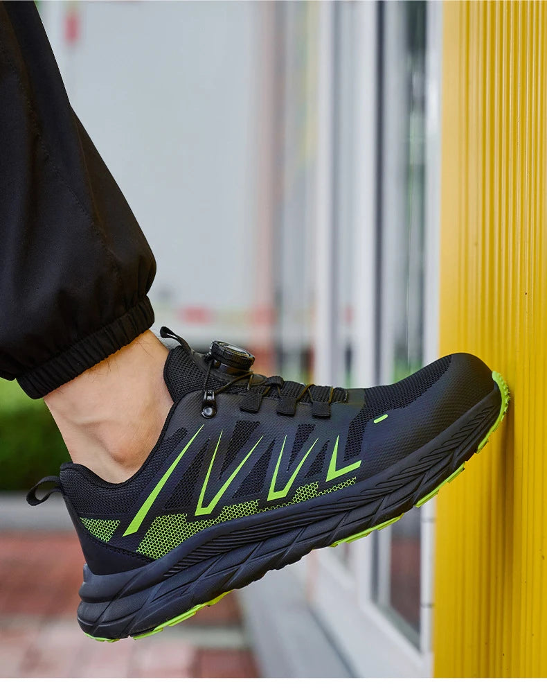 Zapatos de Seguridad de Moda para Hombre, Zapatos de Trabajo con Puntera de Acero, Protección Anti-aplastamiento y Anti-pinchazos, Zapatos Funcionales de Construcción, Botas de Trabajo para Hombre