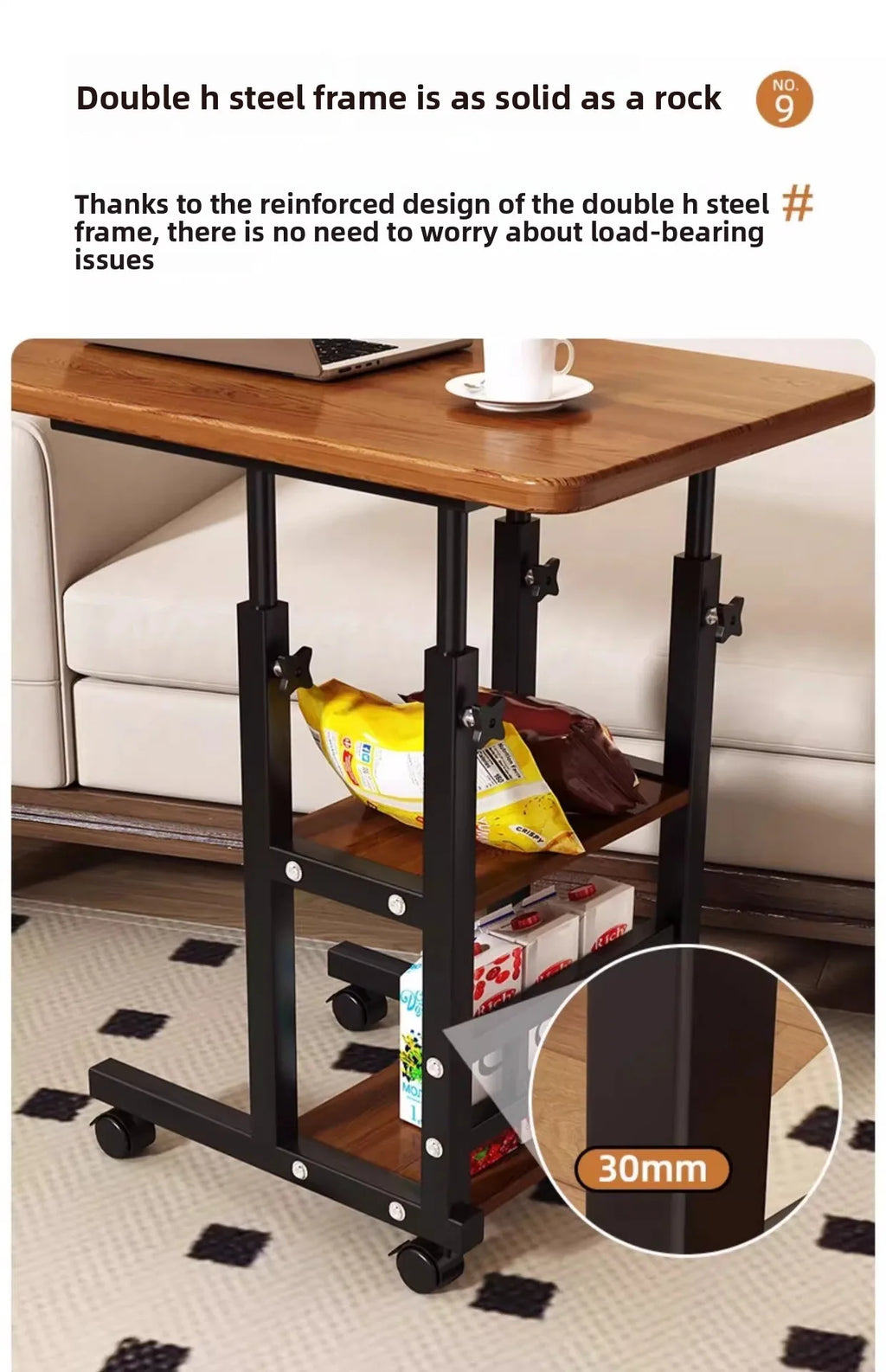 Mesa Auxiliar para Cama, Soporte para Portátil, Mesa de Noche, Accesorio de Oficina para Lectura, Tablero de Escritura, Escritorio para Computadora