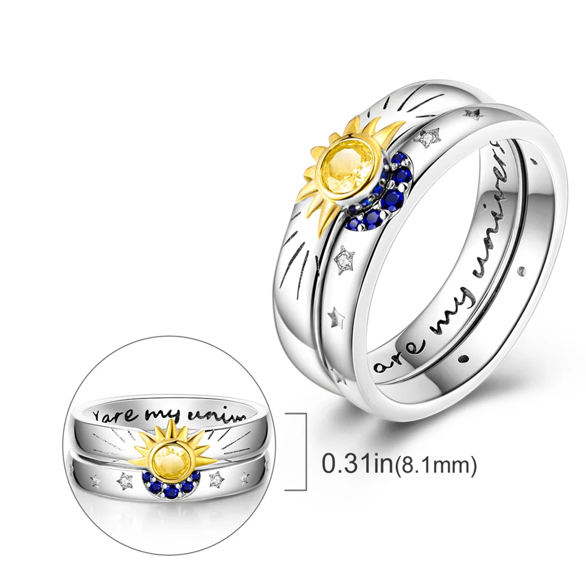 Anillo de plata 925 con diseño Original de luciérnaga y amor infinito, anillos de dedo de circón para mujer, regalo de joyería de boda de alta calidad