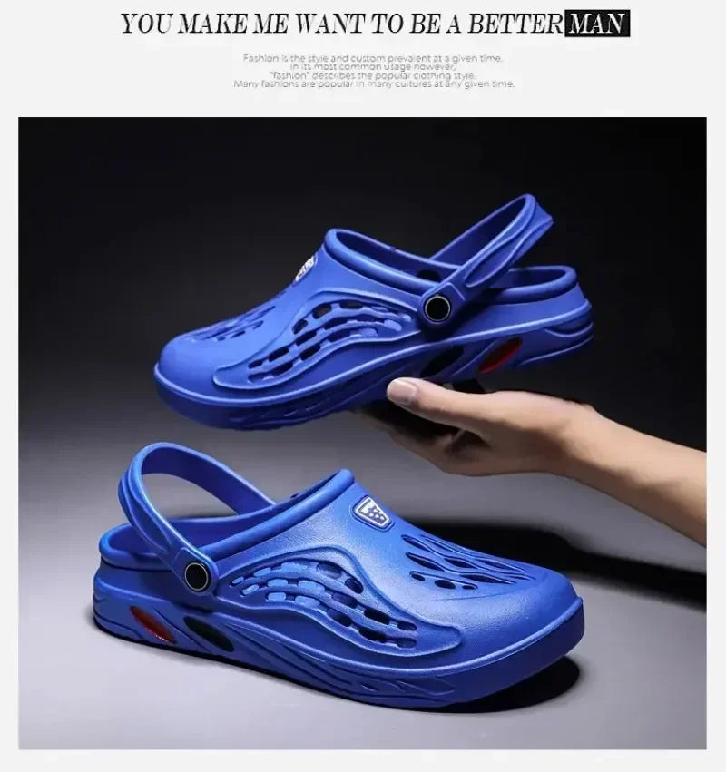 Sandalias al aire libre para hombres y mujeres Zuecos de verano Zapatillas EVA Tallas grandes 47 48 49 Zapatos de jardín para hombres Sandalias de playa Zuecos transpirables