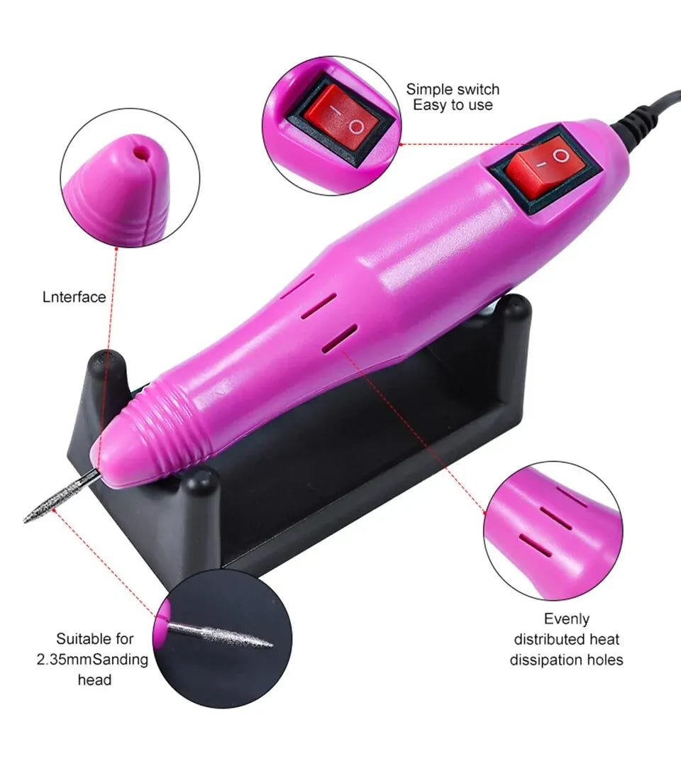 20000rpm, máquina de taladro de uñas profesional, lima de uñas eléctrica para manicura, uñas y manicura