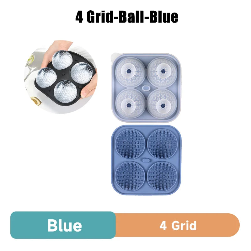 Bola de hielo de silicona para Golf, molde redondo para whisky, especial 4, rejilla de hielo para Golf, herramientas de cocina, molde de hielo reutilizable para whisky, moldes para hielo