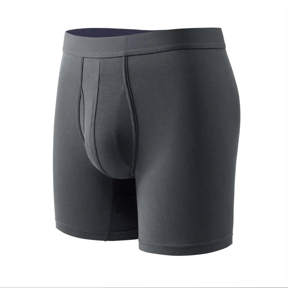 Calzoncillos de fibra de bambú para hombre, Boxer largo transpirable, ropa de tacto suave, ropa interior masculina convexa en U, ropa interior anti-enrollamiento, 8 Uds.