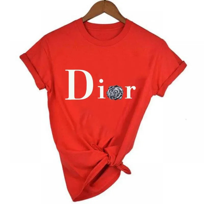 Camisa de manga corta con estampado de letras para hombre y mujer, camiseta básica de cuello redondo, pantalón corto informal de moda, manga corta, novedad de verano