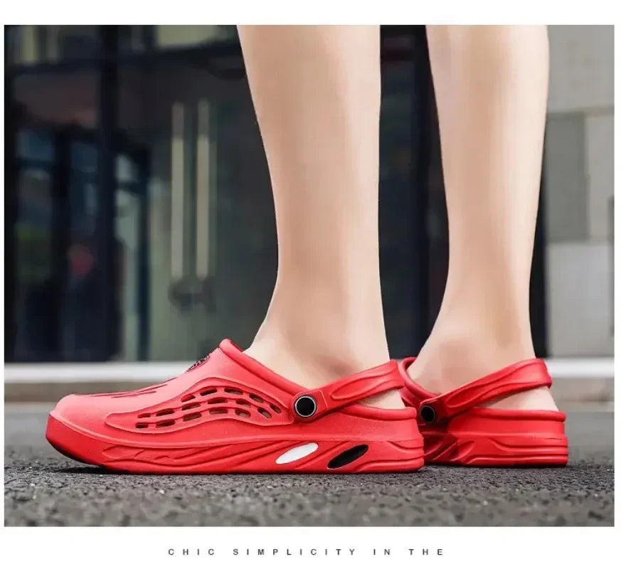Sandalias al aire libre para hombres y mujeres Zuecos de verano Zapatillas EVA Tallas grandes 47 48 49 Zapatos de jardín para hombres Sandalias de playa Zuecos transpirables