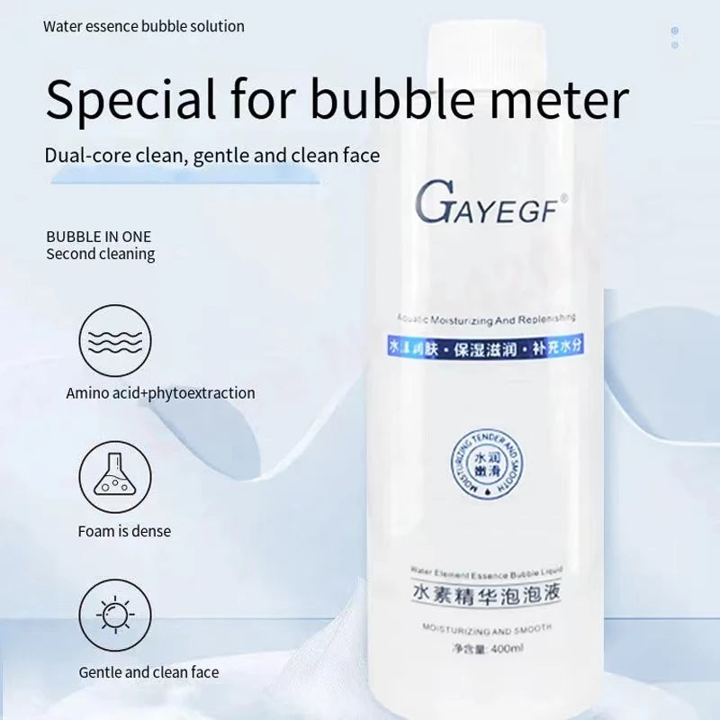 Máquina de burbujas de oxígeno activo japonesa, líquido especial para blanquear, rejuvenecedor, limpieza de la piel, eliminación de ácaros, esencia de agua, 400ml