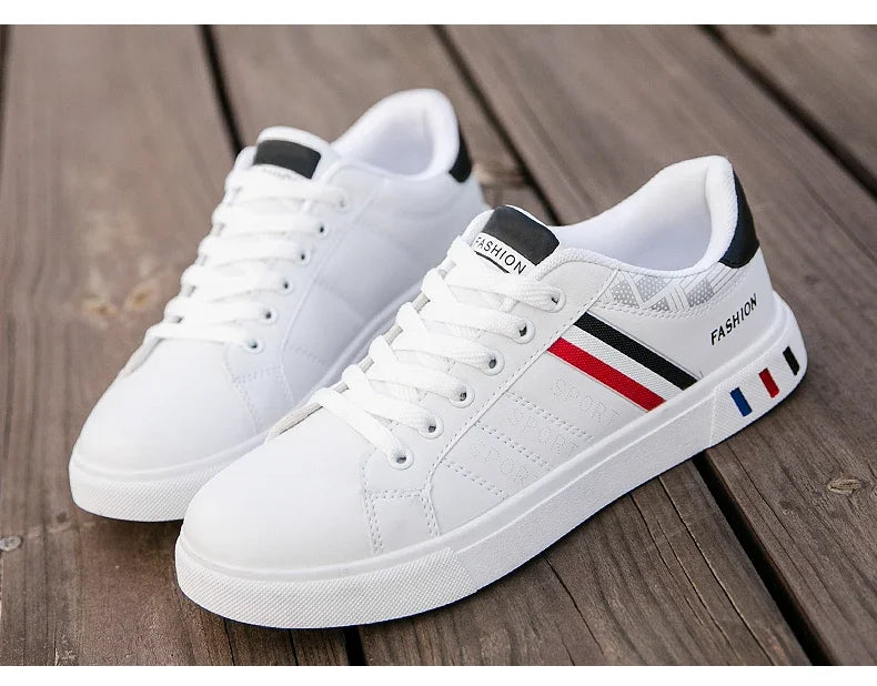 Zapatillas Casuales para Hombre 2026, Nuevas Zapatillas Blancas con Cordones a la Moda, Zapatos Deportivos Cómodos para Estudiantes, Tallas Grandes, Zapatillas Vulcanizadas
