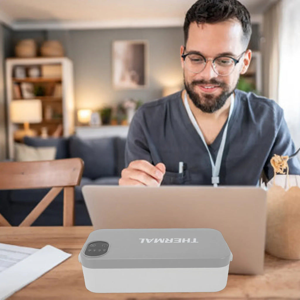 Fiambrera eléctrica para trabajadores de oficina, fiambrera portátil con sistema de calentamiento mediante enchufe, fiambrera térmica de acero inoxidable 304 sin necesidad de agua, ideal para llevar al exterior.