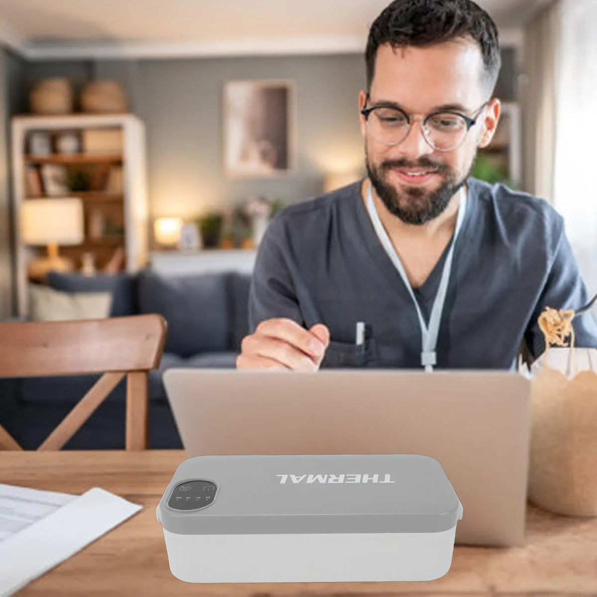 Fiambrera eléctrica para trabajadores de oficina, fiambrera portátil con sistema de calentamiento mediante enchufe, fiambrera térmica de acero inoxidable 304 sin necesidad de agua, ideal para llevar al exterior.