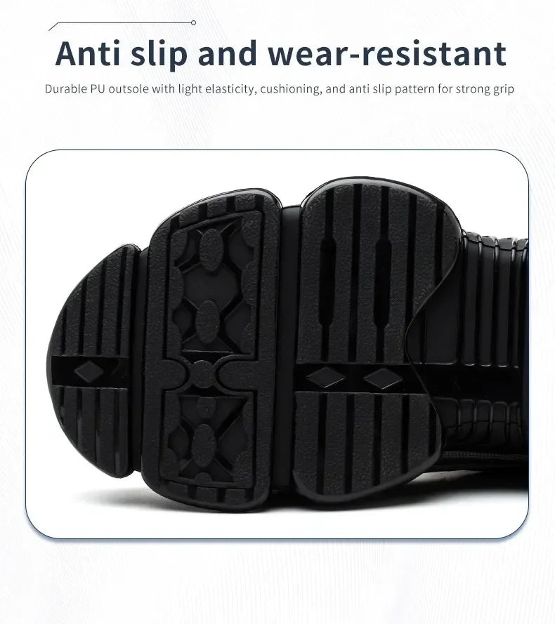 Nuevos zapatos de seguridad para el trabajo, talla 36-48 para mujeres y hombres, zapatillas de deporte con punta de acero para hombres, botas antideslizantes ligeras y transpirables impermeables, trabajo para hombres