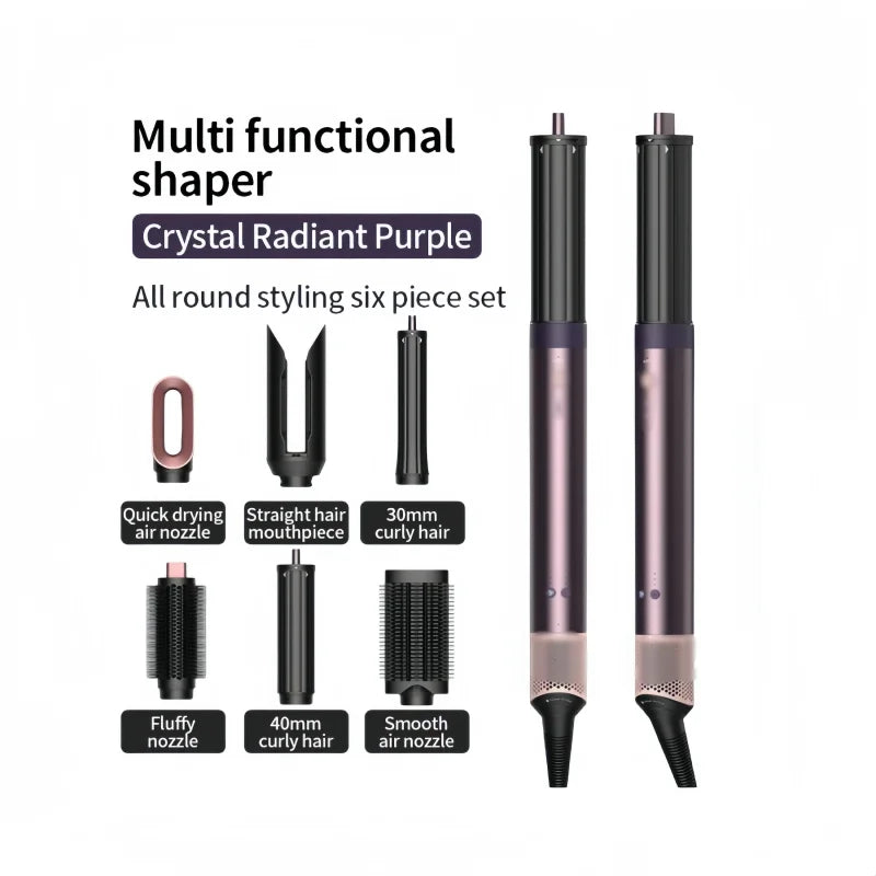 Secador de Pelo de Alta Velocidad 6 en 1, 150000 RPM, Secador Iónico con Difusor, Secado Rápido para Cabello Grueso y Rizado, Regalo para Mujeres