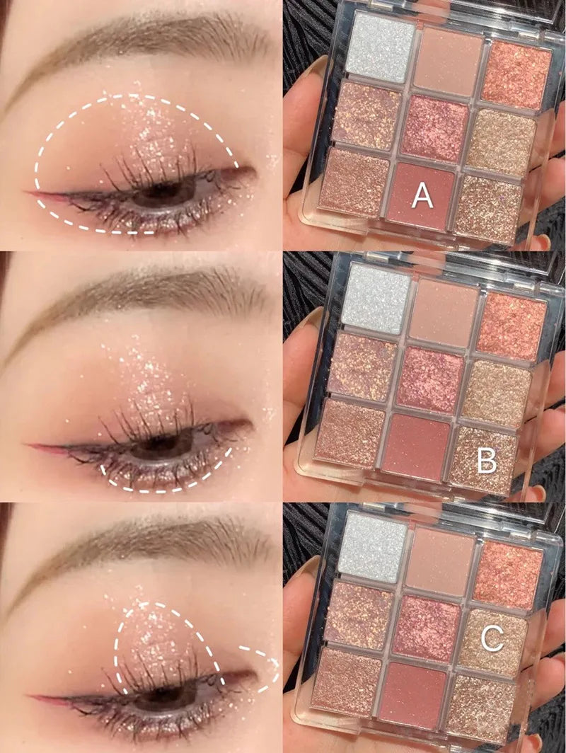 DIKALU-paleta de sombras de ojos, nueva paleta de sombra de ojos, Oh Rosy Nine Palace Grid, enfoque automático, baja saturación, polvo de humo, placa de rosa, primavera y verano