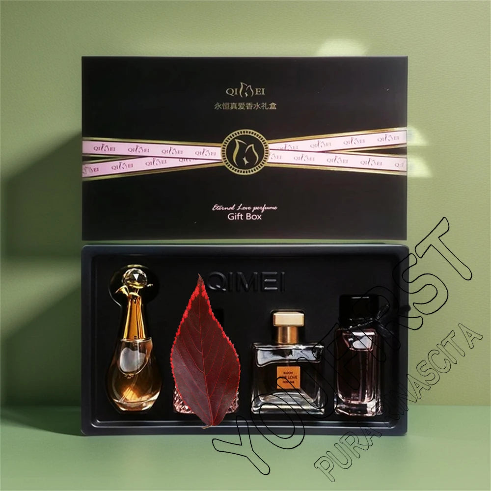 Perfume de Marca de Lujo para Mujer, Eau de Parfum, Caja de Regalo de 4 Piezas, 100 ml, Perfumes de Mujer, Aroma Floral Frutal Fresco y Natural en Spray