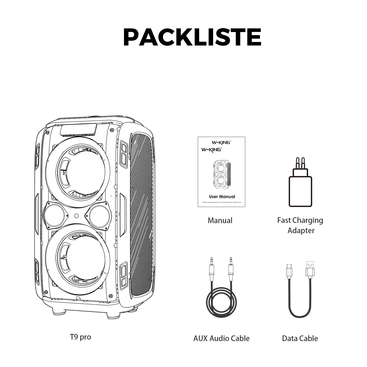 W-KING Altavoz Bluetooth grande PEAK de 250W, el más ruidoso/masif, 120dB/12 graves personalizados, altavoz portátil Boombox de fiesta grande V5.3 inalámbrico