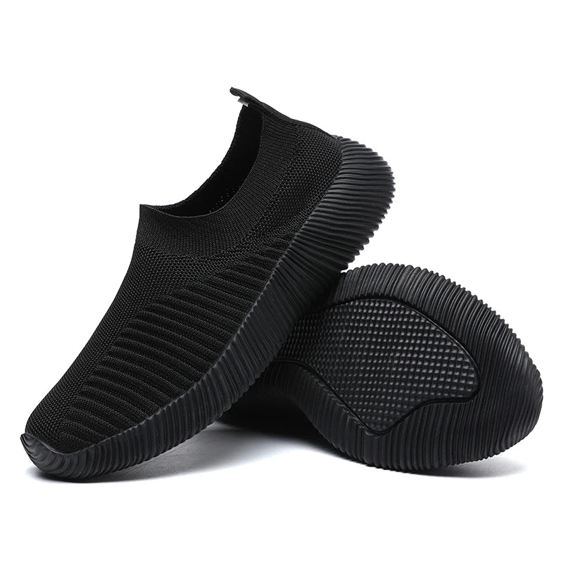 Zapatos vulcanizados para mujer, zapatillas de deporte de alta calidad para mujer, zapatos planos sin cordones, mocasines para mujer de talla grande 43, zapatos planos para caminar