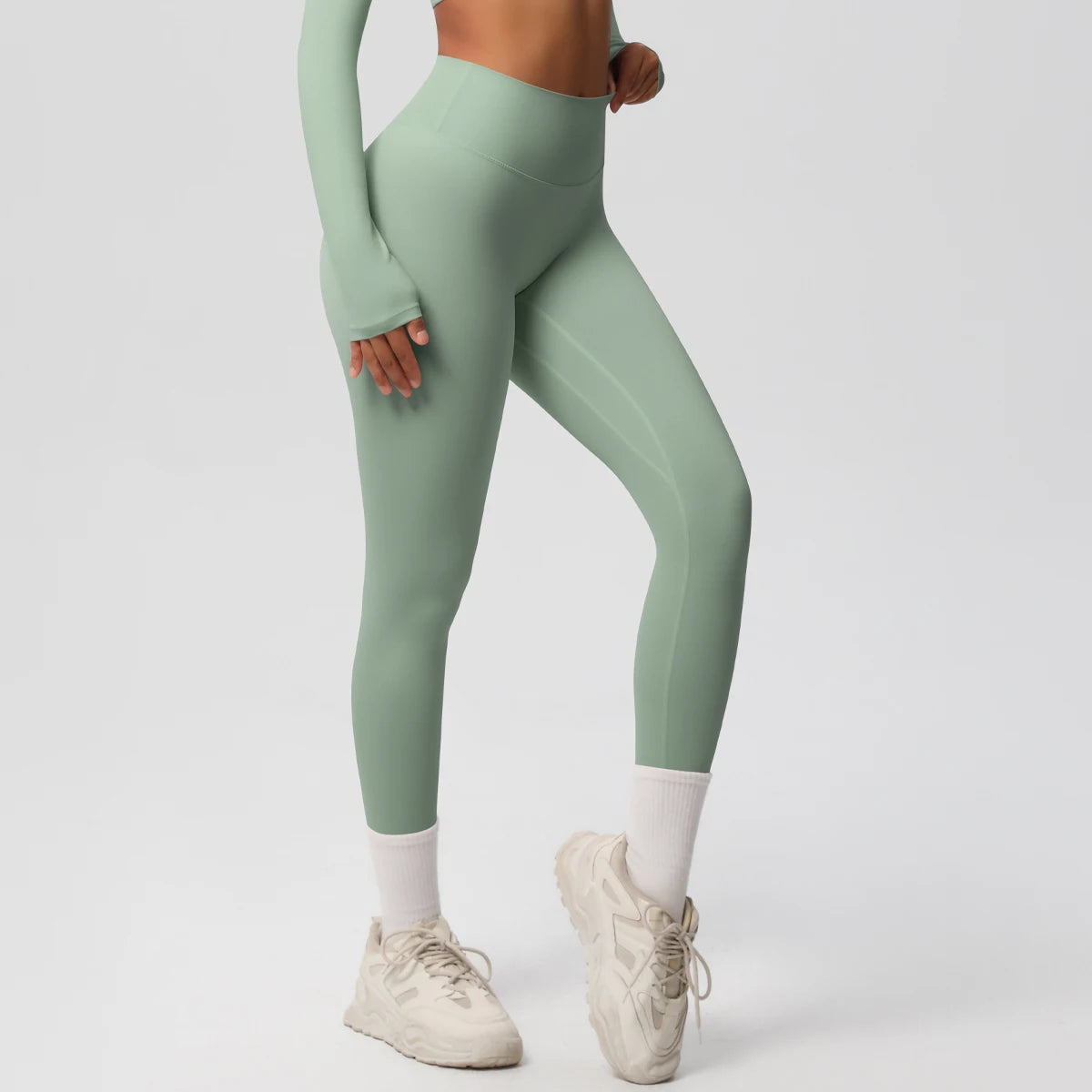Mallas de Yoga de cintura alta para mujer, mallas con sensación desnuda, Fitness, correr, pantalones de Yoga, mallas ajustadas de gimnasio energético, mallas de entrenamiento informales