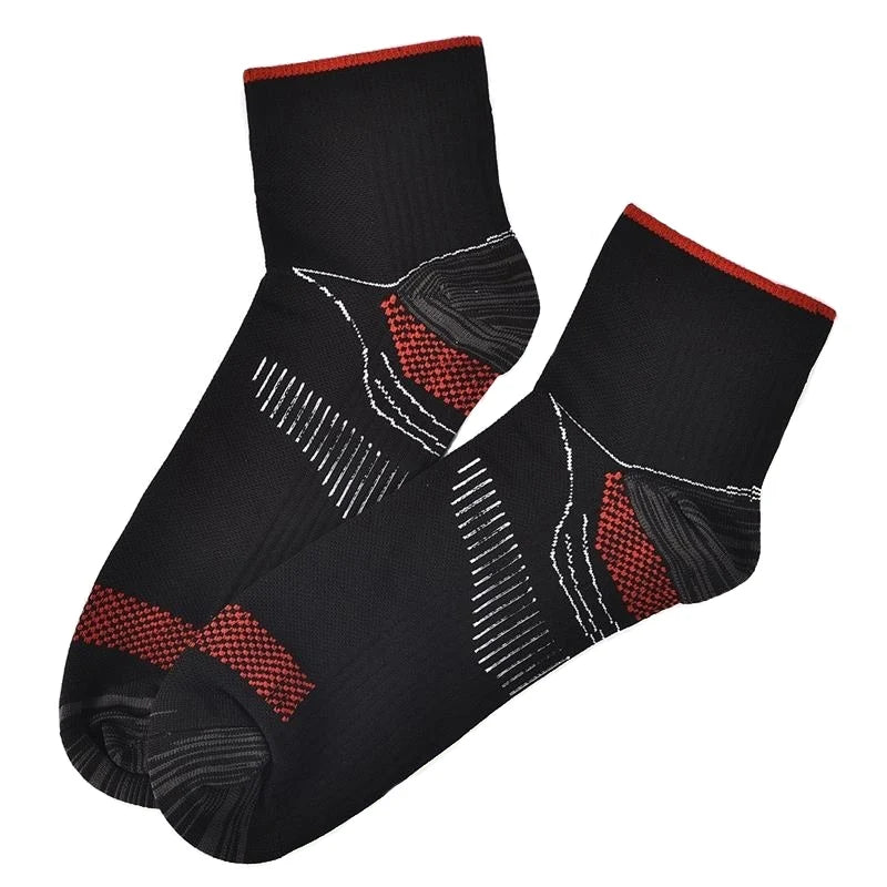 1 par de calcetines para fascitis plantar con soporte para el arco para hombres y mujeres, los mejores calcetines de compresión para el tobillo para aliviar el dolor en el pie y el talón,