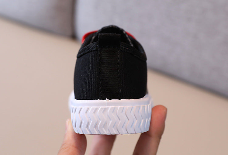 Zapatillas de deporte para niños, zapatos con gancho a la moda para niñas, zapatos de lona informales antideslizantes para estudiantes, zapatos planos de diseñador para primavera y otoño