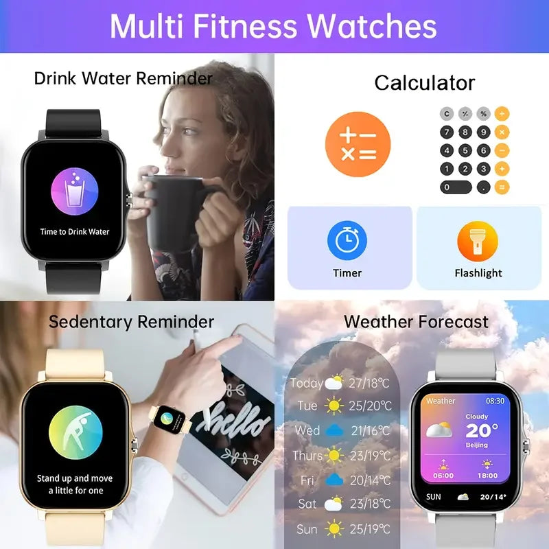 KESHUYOU 2025 nuevo reloj inteligente Bluetooth que habla oxígeno en sangre/Monitor de presión arterial reloj inteligente para mujeres hombres regalo de vacaciones