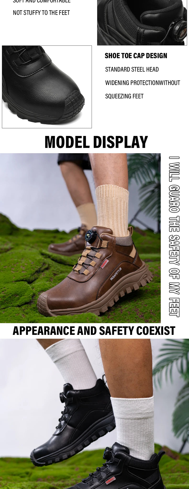 Zapatos de seguridad para el trabajo con aislamiento de 6KV, botas de trabajo impermeables antideslizantes para hombres y mujeres, botas de seguridad con protección de botón giratorio, talla 47 48