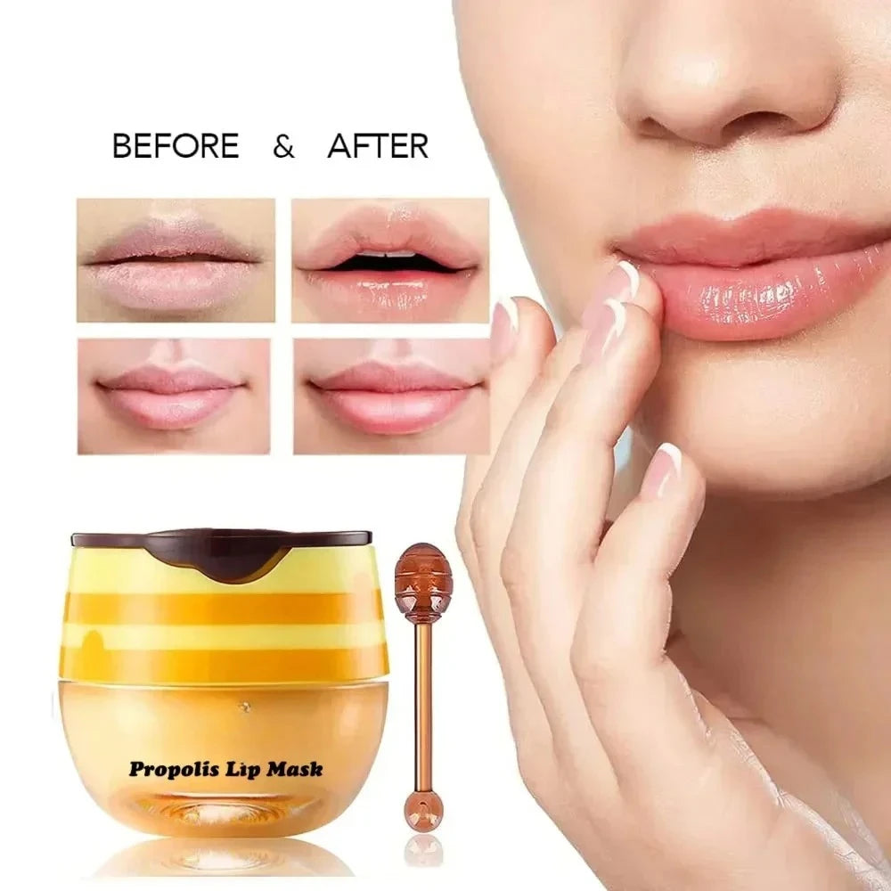 Mascarilla para dormir de labios, 5,5g, mantenimiento del sueño nocturno, brillo de labios hidratante, crema blanqueadora, cuidado nutritivo de los labios, miel de fresa