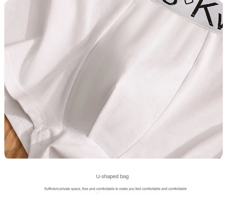 Bóxer de algodón para hombre, ropa interior Sexy, calzoncillos cómodos y suaves, lencería convexa en U de talla grande, 1 piezas