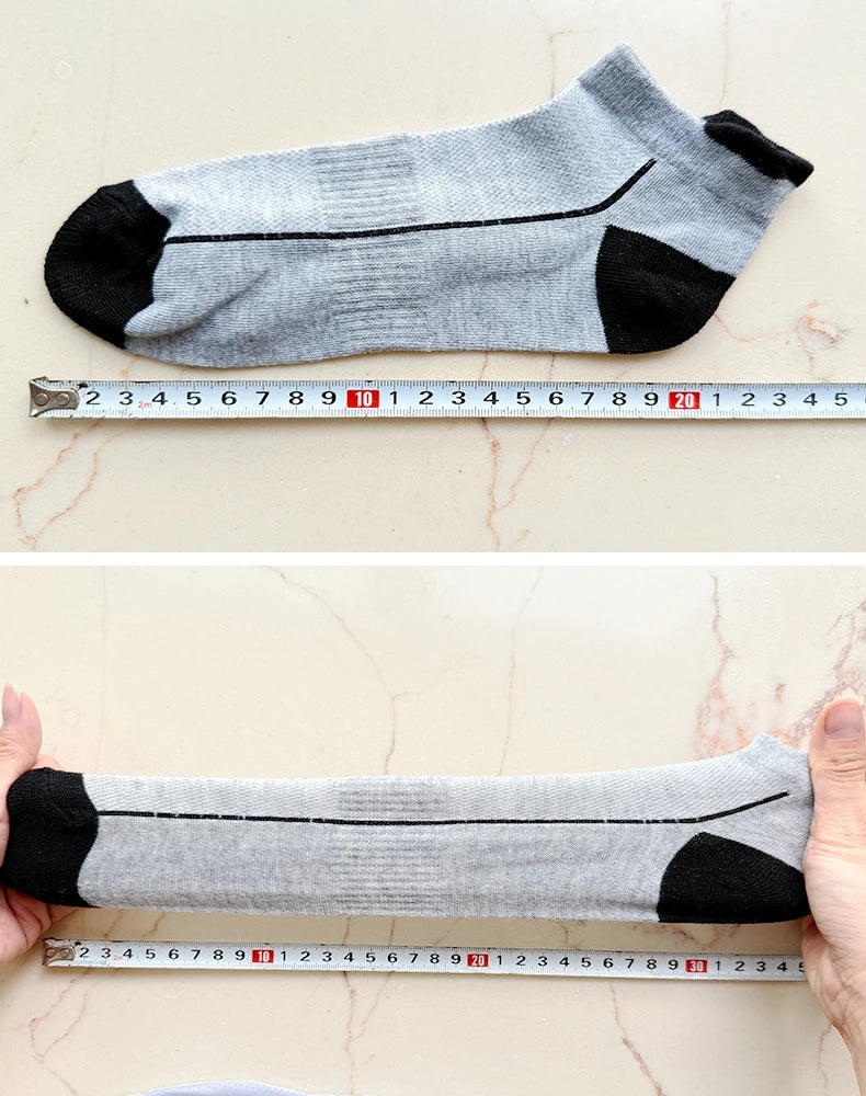 5 pares de calcetines de algodón orgánico para hombre, calcetines tobilleros de malla fina de punto, calcetines cortos transpirables de secado rápido para fitness de verano para ciclismo de talla grande