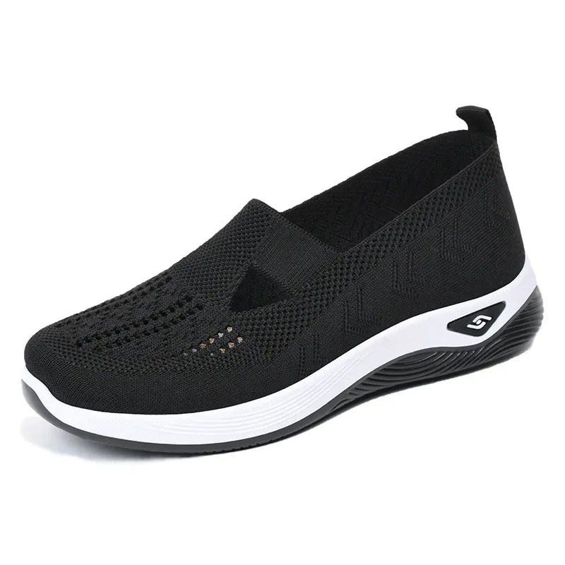 Zapatos de mujer 2025, zapatillas informales de verano, suela gruesa de malla transpirable, asequible, envío gratis