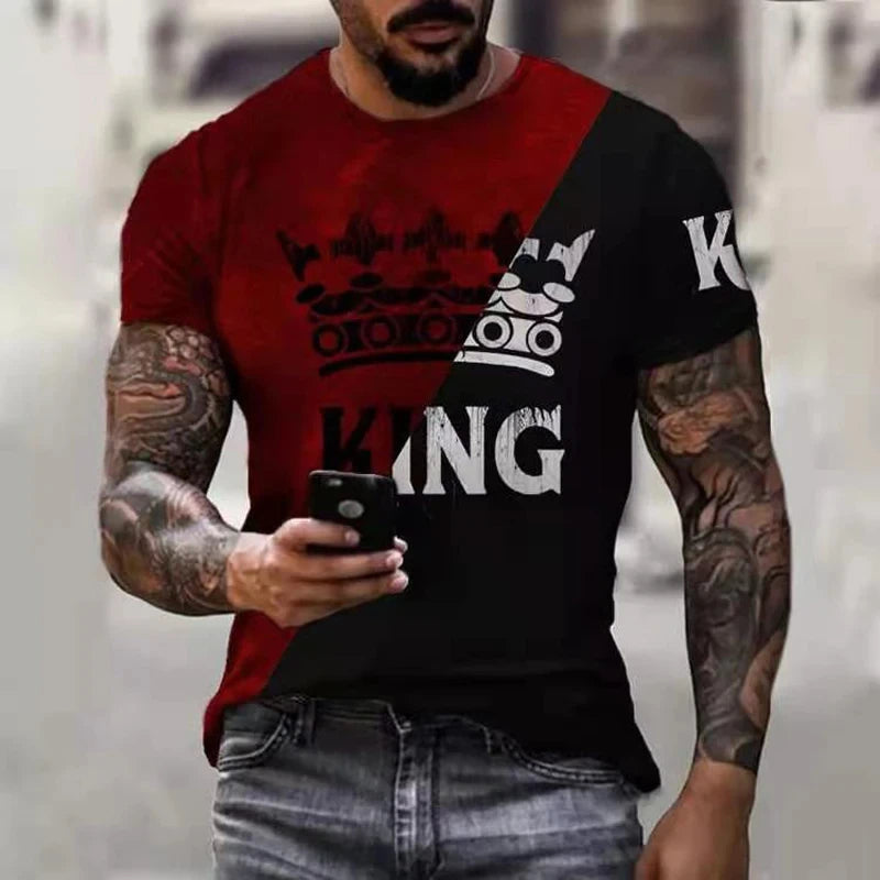 Camiseta de gran tamaño para hombre, pantalón corto informal de manga Hip Hop con estampado de cara sonriente, camiseta de talla grande, Jersey, camiseta para hombre 2024