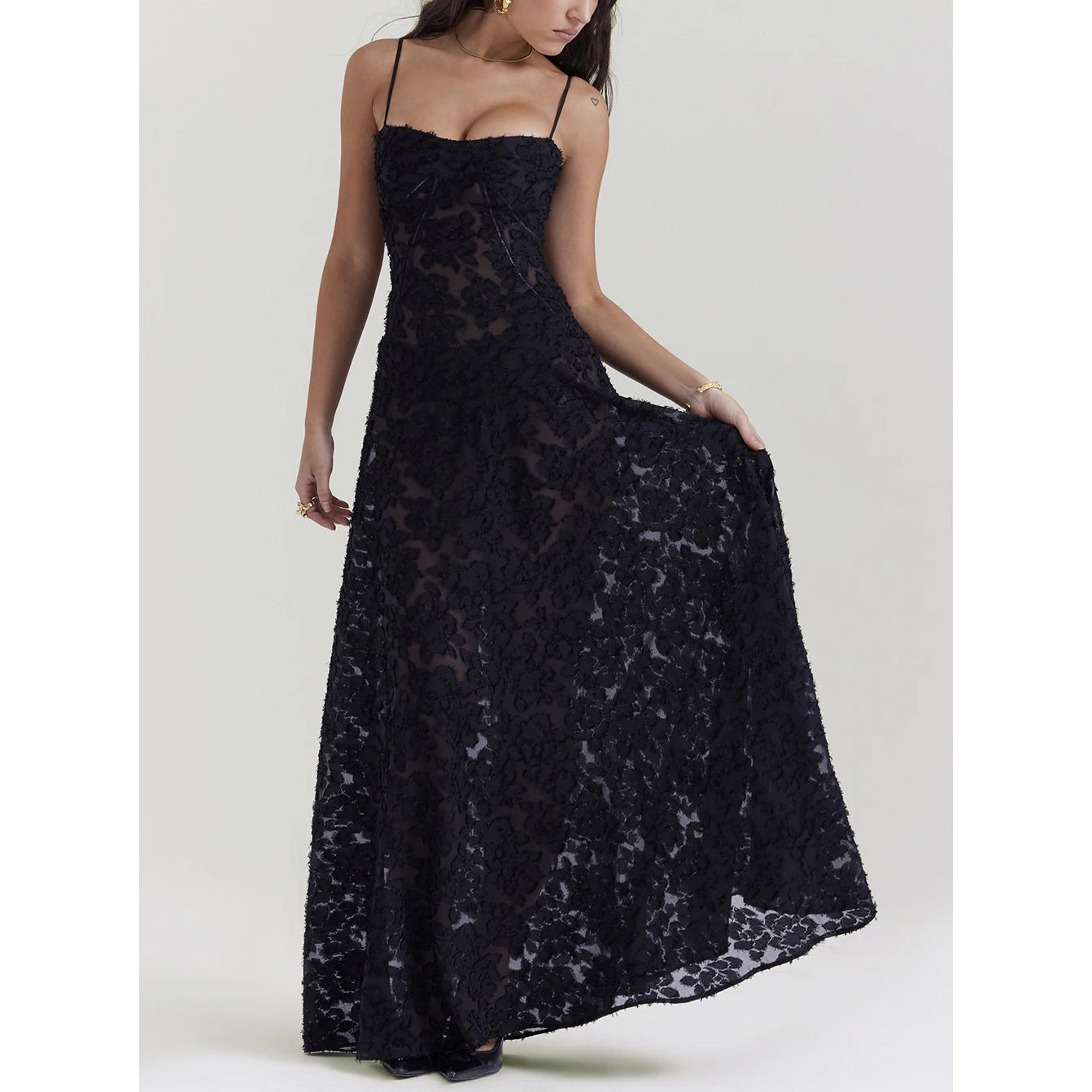 Ashgaily White Dress Women Halter Cotton Long Dress Lace Elegant Party Outfits Ladies Sexy Club Clothes