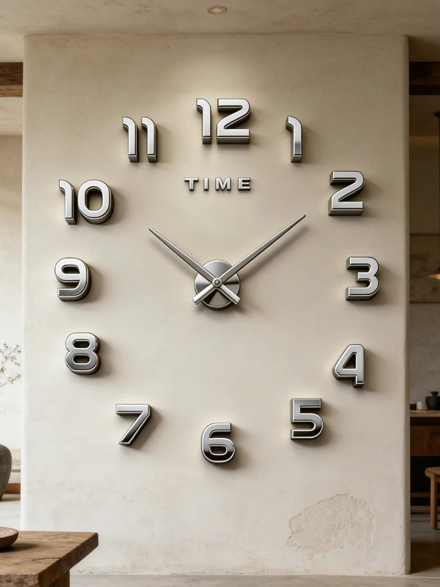 Reloj de pared grande 3D, relojes de pared clásicos luminosos, reloj Digital DIY, relojes de pared, pegatinas, reloj silencioso para el hogar, mesa de salón