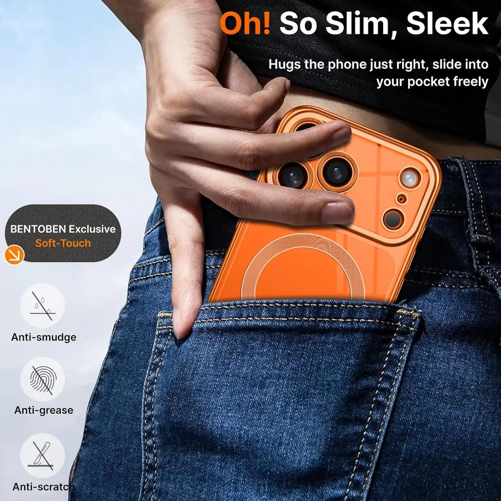 Protección de la cámara cubierta transparente de lujo con revestimiento suave TPU protección contra caídas con funda de teléfono magnética para iPhone17Pro Max/17Pro/Air/17