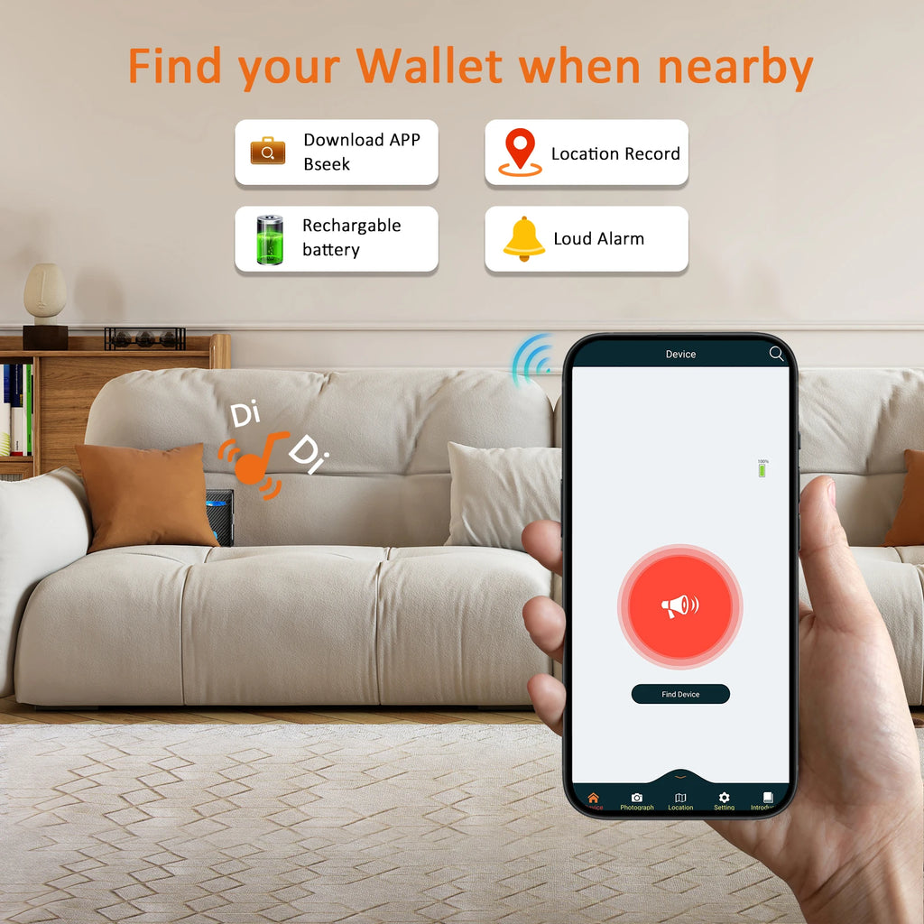 Cartera rastreador tarjeta tarjeta Android etiqueta de aire rastreador cartera rastreador Gps para hombres regalo del Día del Padre con caja de regalo regalo del Día de la Madre 2025